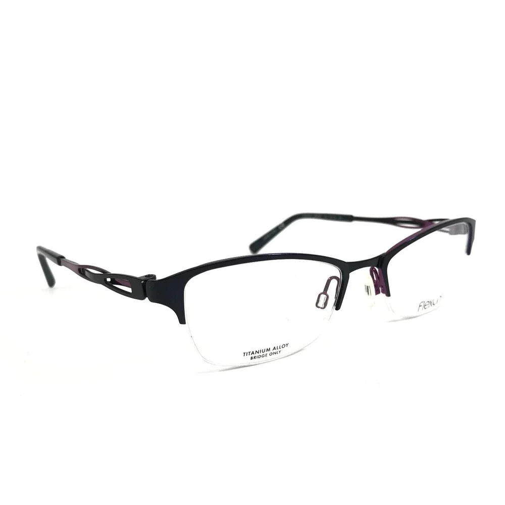 Flexon Eyeglasses Frames GINGER 412 Navy Magenta Purple Blue Cat Eye 51-19-135